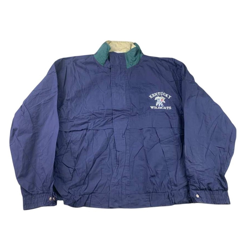 Vintage Kentucky Wildcats ANC Sportswear Windbreaker Jacket Navy Blue Men L